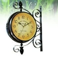 thumbnail image 1 of DRAFIDEEP 1Pack Creative Wall Clock Double Sided Wrought Iron Decor for, 1 of 8