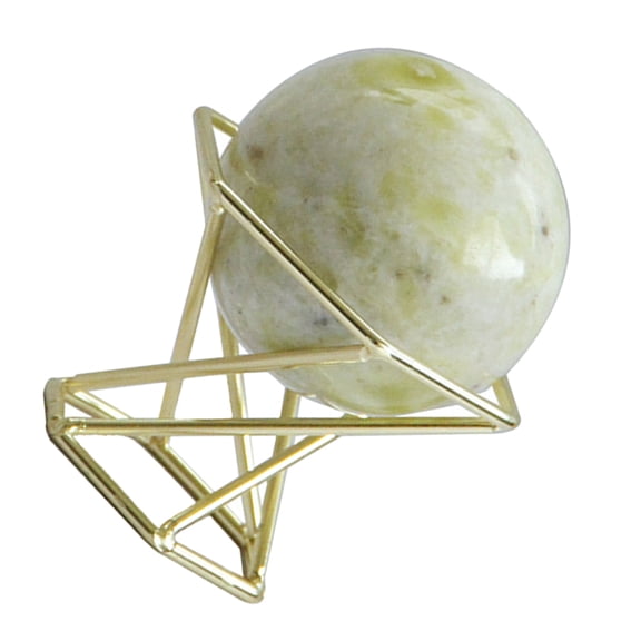 DRAFIDEEP 1Pack Office Table Marble Decor Round Stone Metal Creative Desk Trinkets for Bedroom