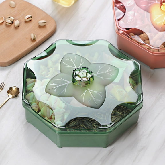 DRAFIDEEP 1Pack Petal Shape Plastic Candy Box Snack Organizer for Home Use 29x8.7in