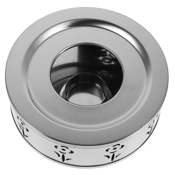 OUNONA Stainless Steel Tea Warmer with Flower Pattern for Home and Outdoor