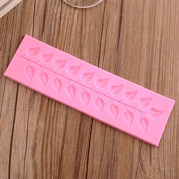 DRAFIDEEP 1Pack Tree Leaf Silicone Mold Pink For Cake Decorating Tools Bakeware Diy Baking Molds