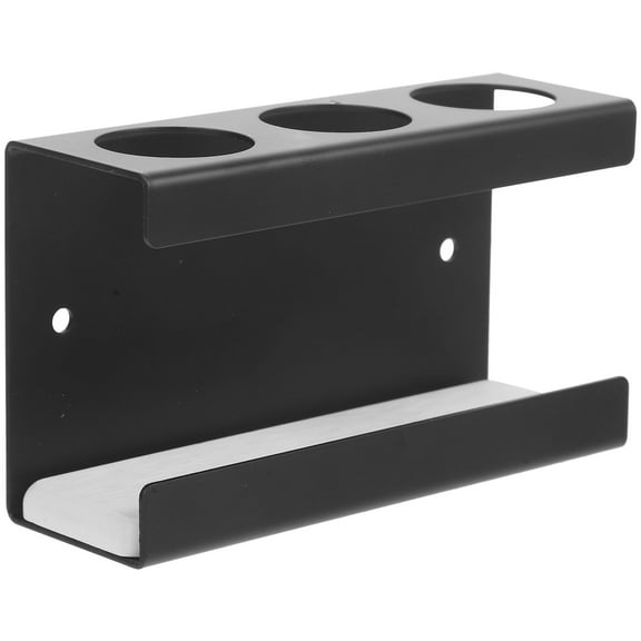 DRAFIDEEP 1Pack Wall Toothbrush Holders Black Rectangular Stainless Steel For Bathroom Accessories Fast Drying