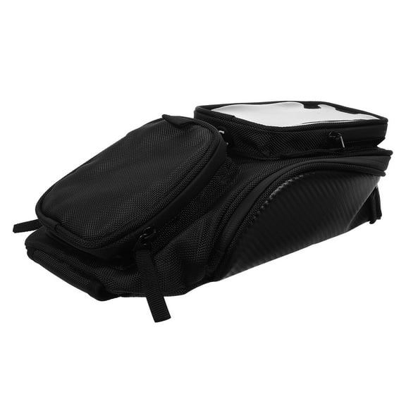 DRAFIDEEP 1Pack Waterproof Rectangular Tank Bag for Motorcycle in Black Cloth 11.4x7.5x6.3in