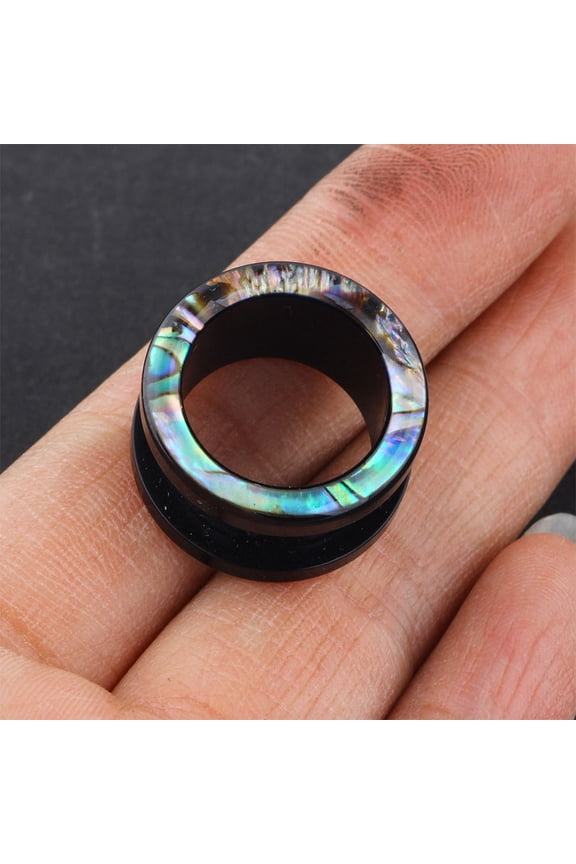 1 Pair Black Acrylic Ear Stretchers Lightweight Ear for Fashion Piercing Jewelry