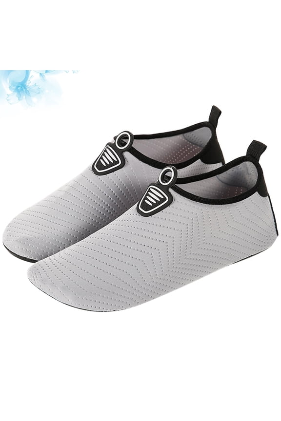 1 Pair Grey Water Shoes for Diving, Swimming, Boating, Beach & Outdoor Activities, Lightweight and