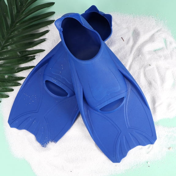 DRAFIDEEP 1Pair Snorkeling Flippers Blue with Open Heel and Advanced Technology for Fast Kick