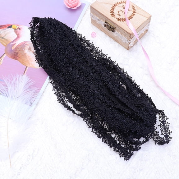 DRAFIDEEP 1Pc Black Lace Ribbon Border for DIY Wedding Decoration Clothing and Wrap