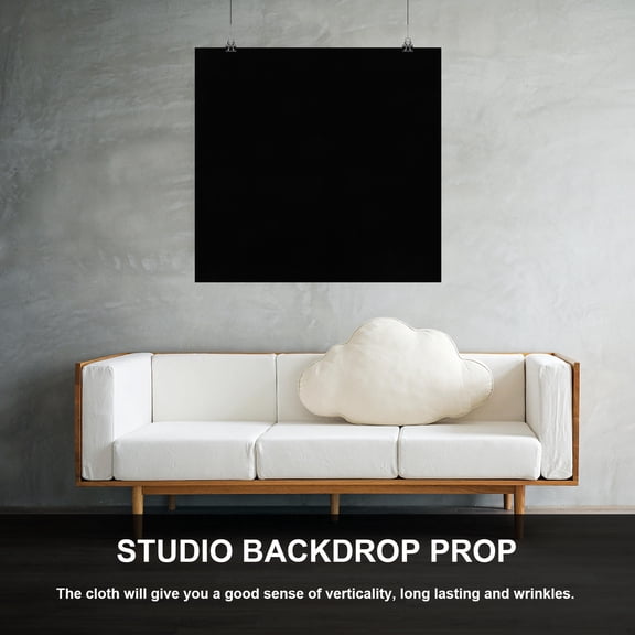 DRAFIDEEP 1Pc Black Photography Backdrop Prop Velvet Cloth Wear Resistant for Studio Background