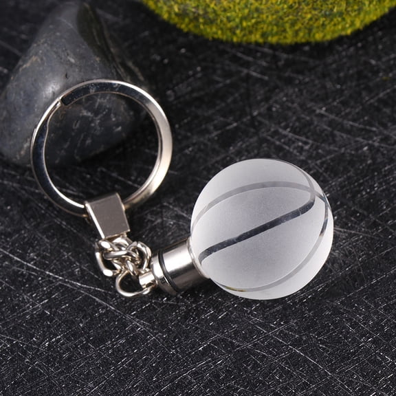 DRAFIDEEP 1pc Glowing Basketball Globe Keychain Sports Style Alloy Keychain for Decorative Pendant Luggage Bag