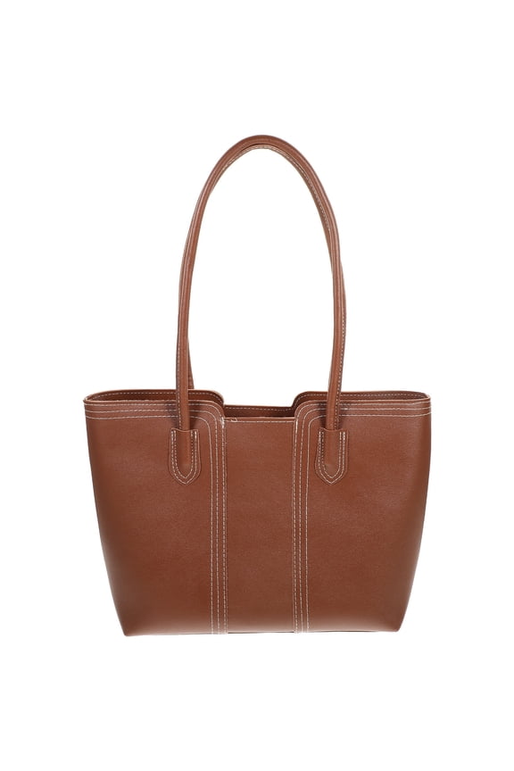 1Pc Fashion Brown Tassel Tote Bag Vintage Shoulder Bag Large Capacity Durable Handbag