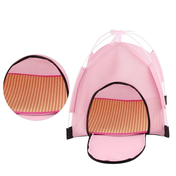 DRAFIDEEP 1Pc Foldable Portable Outdoor Pet Tent Pink Polyester Fiber Rain-Proof Sunscreen