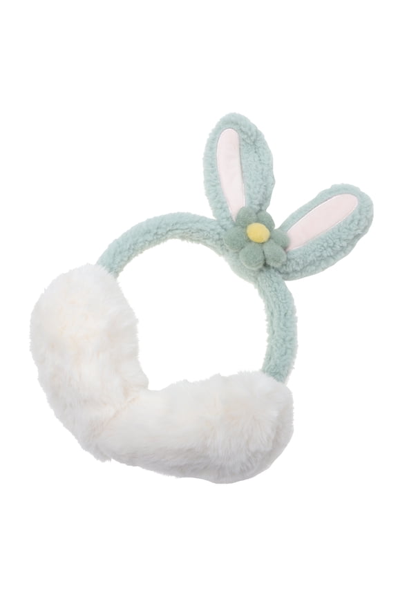 Green Animal Ear Plush Earmuffs, 1Pc Lightweight Cozy Ear Warmers for Outdoor Winter Activities