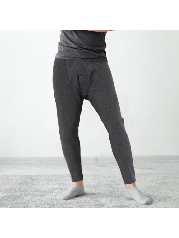 1 Pc Men's Thermal Bottoms, Black Self-Heating Quick- Layer Pants for Skiing, Snow Sports, Cold Weather