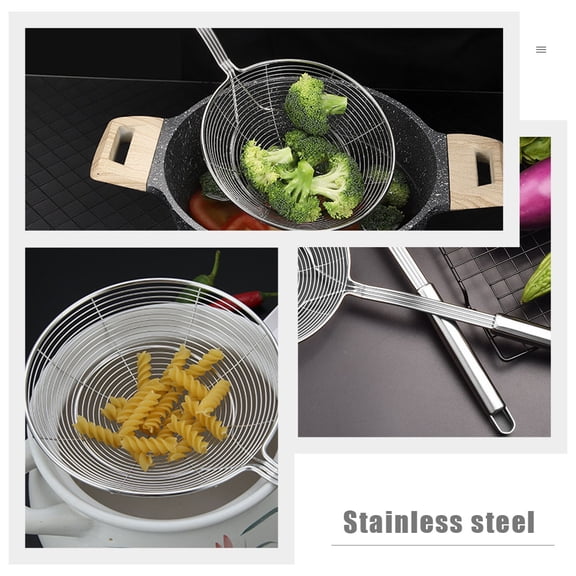 DRAFIDEEP Stainless Steel Multipurpose Colander Spoon with Ergonomic Comfortable Grip for Kitchen and Household Use