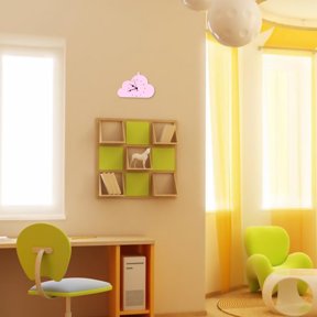 DRAFIDEEP 1Pc Pink Cloud Shaped Clock with Exposed Hands for Bedroom Or Home Desktop