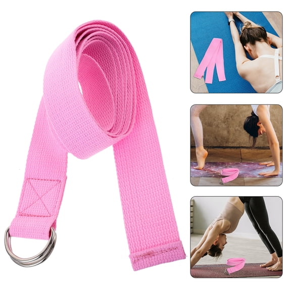 DRAFIDEEP 1Pc Pink Yoga Rope for Daily Stretching Stability Flexibility and Improved Muscle Relaxation