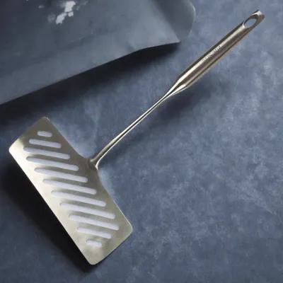 DRAFIDEEP Stainless Steel Fish Frying Spatula - Kitchen Tool with Sturdy Construction for Easy Cooking