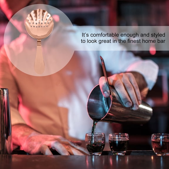 DRAFIDEEP Rose Strainer Stainless Steel Cocktail Strainer Professional Bartender Tool 1 Piece