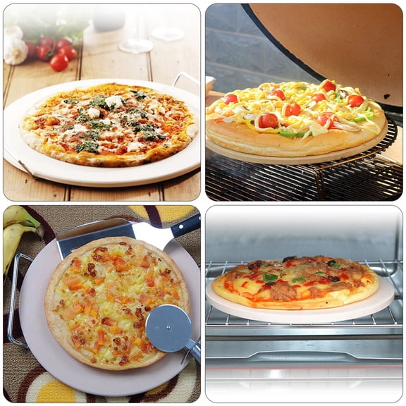 DRAFIDEEP Bread Baking Stone White Cordierite Pizza Tool for Crispy Results