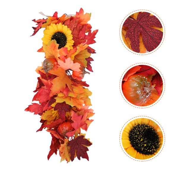 DRAFIDEEP 1Pcs 21.7x7.9in Orange Artificial Maple Leaf for Ornaments Home and Balcony Decor Plastic