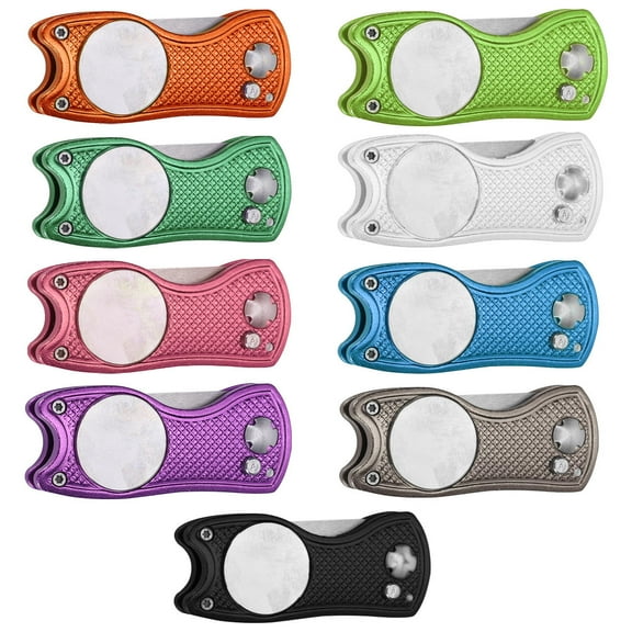 DRAFIDEEP 1Pcs Ball Divot Tool Stainless Steel Foldable for Golfer Training Accessory