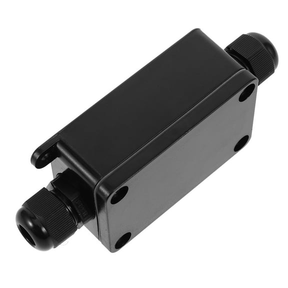 DRAFIDEEP 1Pcs Black Plastic Waterproof Junction Box For Outdoor Use 11.8X1.8X1.2In