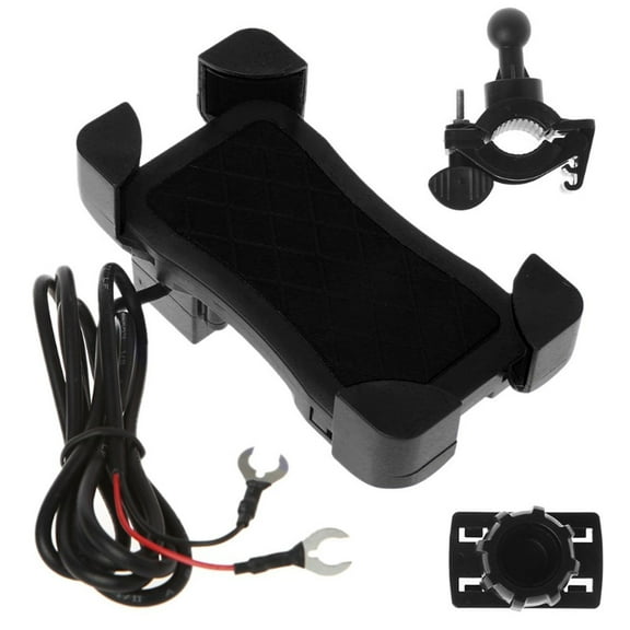 DRAFIDEEP 1Pcs Plastic Silicone Phone Mount Adjustable Handlebar Holder Cradle For Bike Motorcycle ATV