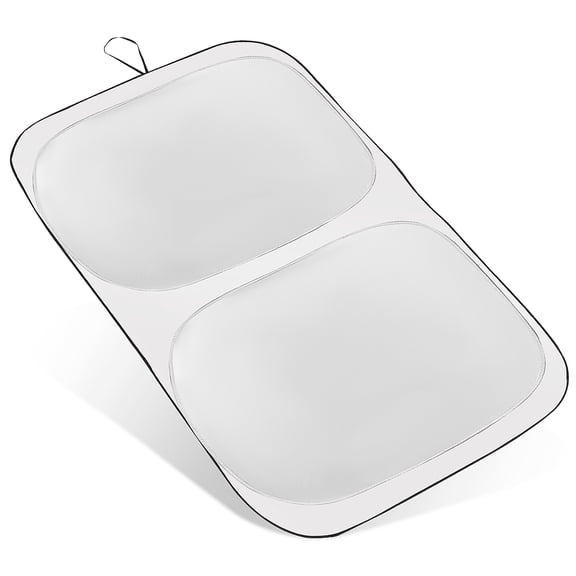 DRAFIDEEP 1Pcs Silver Rectangular Shield for Windshield Visor 56.98X31.44X0.39In