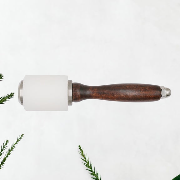 DRAFIDEEP 1Pcs Wood Mallet Hammer for Leatherworking with Nylon and Wood Materials Cylindrical Shape