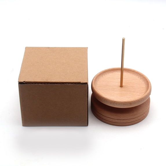 DRAFIDEEP Thread Spool Holder Wooden Round DIY Sewing Thread Spools 1Pcs 3.7X3.7X5.1in
