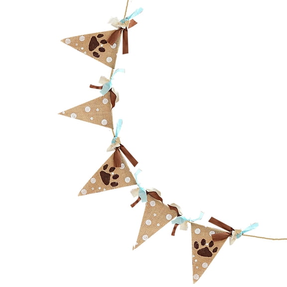 DRAFIDEEP 1Set Birthday Bunting Banner For Zoo Animal Themed Party With Linen Material 4.72x6.69inch
