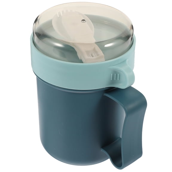 DRAFIDEEP Compact Breakfast Cup Set - Leakproof Portable Oatmeal Container for Easy and Convenient Use