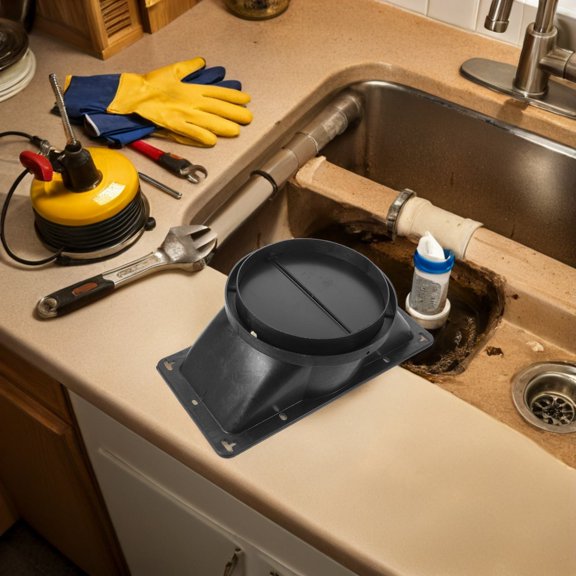 DRAFIDEEP 1Set Cooker Hood Ventilation Check Valve Black with Heat Resistant Construction for Home Kitchen Use