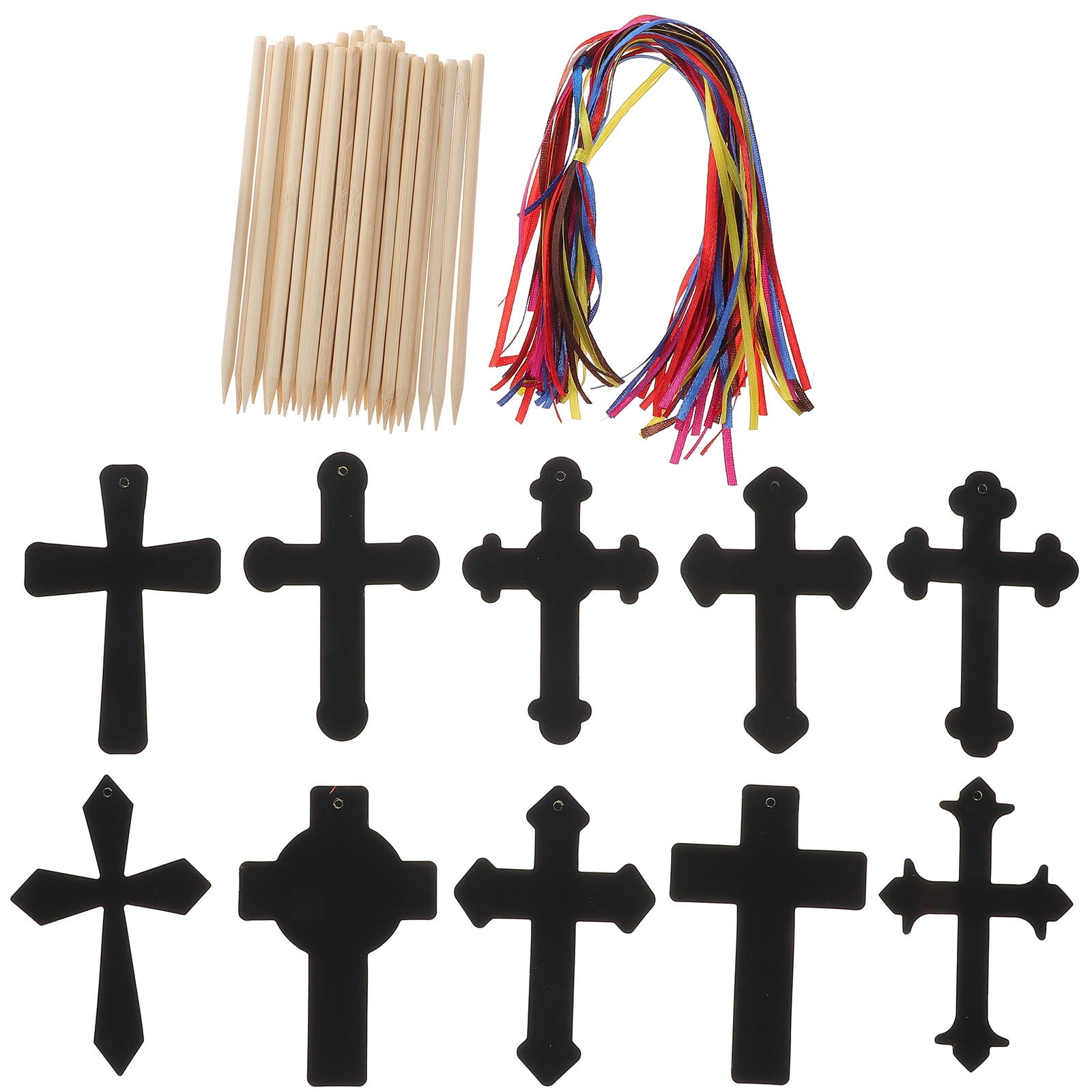DRAFIDEEP 1Set Easter Cross Scratch Paper DIY Craft with Scratch Off ...