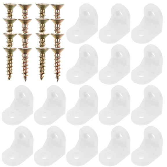 DRAFIDEEP 1Set Easy Install Plastic Corner Brackets for Wood Shelves Cabinets and Furniture Support