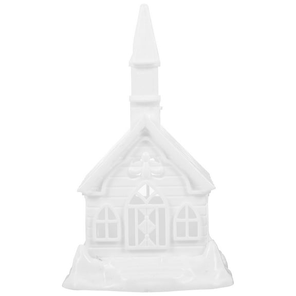 DRAFIDEEP 1Set Mini House Decor White 3.94X2.95X2.36In Diy Micro Landscape Home Decor Christmas Event Decor
