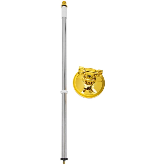 DRAFIDEEP 1Set Portable Flag Pole Suction Cup Flag Mount for Car Outdoor Advertising Silver Flagpole Included