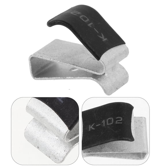 DRAFIDEEP 1Set Round Spring Clip Silver Rectangular For Cover Replacement Gas Springs Car Owners
