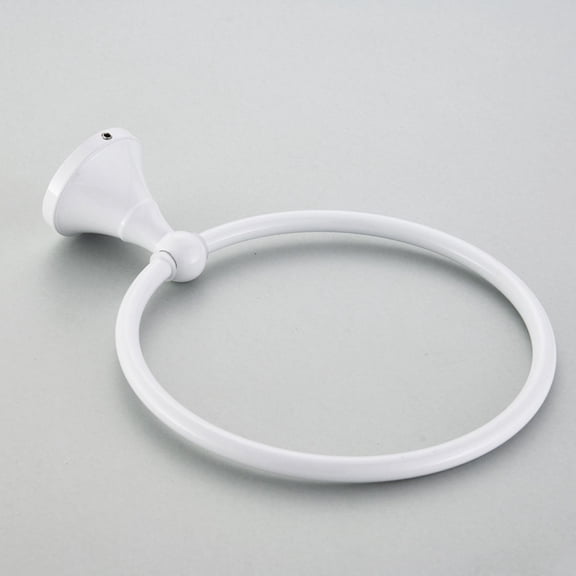 DRAFIDEEP 1Set Simple Design Towel Holder for Bathroom Wall in White Copper for Public Toilet 7.1 x 7.1 x 2.2in