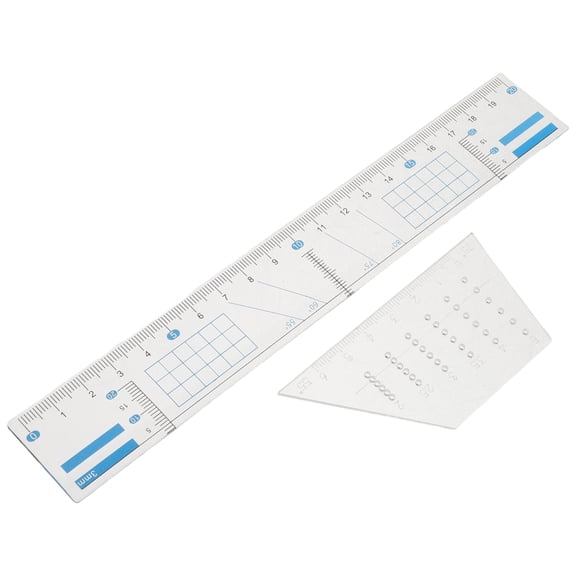 DRAFIDEEP 1Set Transparent Grid Ruler for Drawing with Parallel Line Marking and Drafting Features