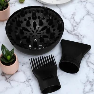 DRAFIDEEP 1Set Universal Hair Dryer Diffuser Attachment Black for Quick Drying and Even Heat
