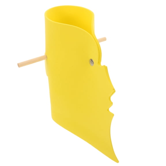DRAFIDEEP 1Set Yellow EVA Human Face Shape Eyeglasses Holder Sunglass Display Rack 9.1x7.9x7.1in