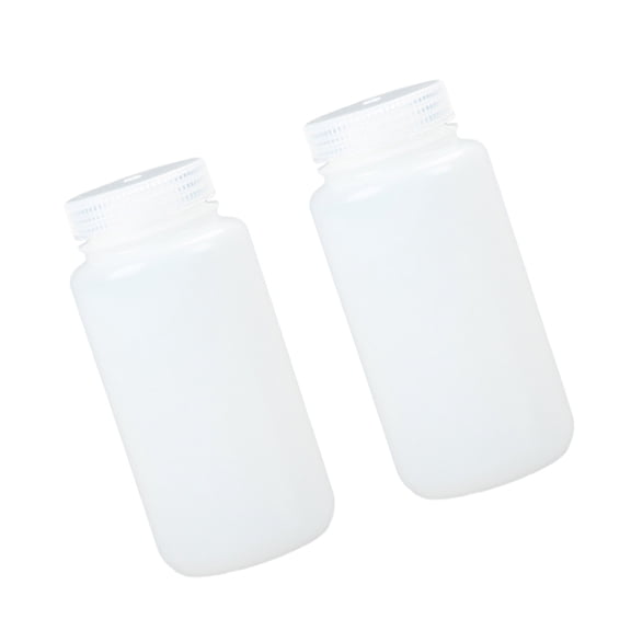 DRAFIDEEP 2-Pack 250ml White PET Plastic Refillable Bottles for Storage, Water, Perfume, and Safe Liquid Containers