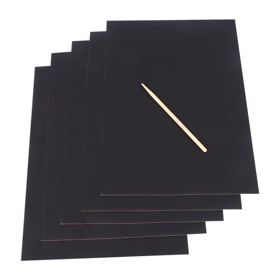 DRAFIDEEP 2 Pack Scratch Drawing Paper for Adults and Kids, Art Supplies, Safe Black Sheets for Home and Nursery Use