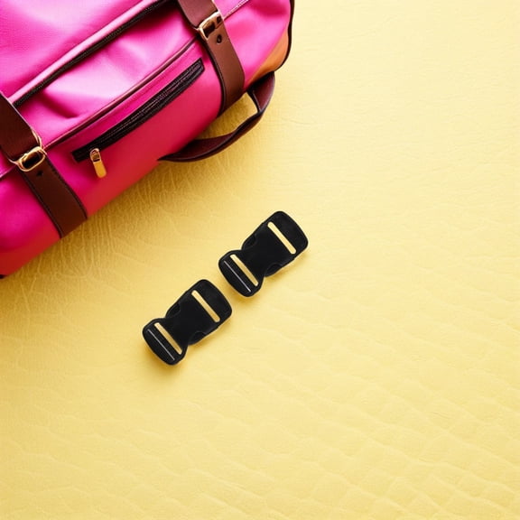 OUNONA 20Sets Durable Plastic Strap Clips for Bag Accessories and Adjustable Webbing