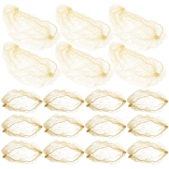DRAFIDEEP 20 Count Elastic Nylon Hair Nets, Invisible Mesh Hairnet Caps for Quick Bun Styling, Ballet, Dance, Work, Daily Use