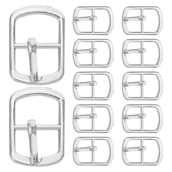 OUNONA 20Pcs DIY Plated Silver Slide Buckles Metal Replacement for Adjustable Backpack Belts