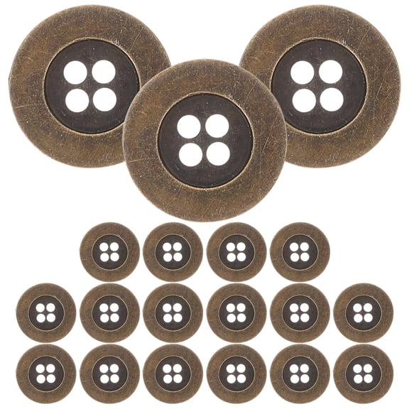 DRAFIDEEP 20Pcs Retro Style Copper Buttons for Sewing Dark Brown Multipurpose Clothing Decor