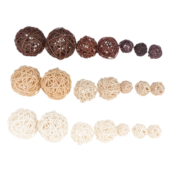 DRAFIDEEP 21Pc Sepaktakraw Vine Balls Assorted Color DIY Room Hanging Decorations for Door Window Tree