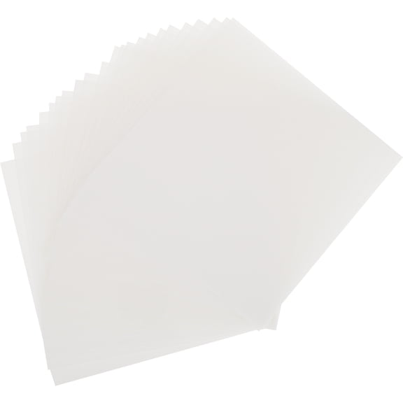DRAFIDEEP 24Pcs Clear Stencil Plastic Sheets for DIY Crafting Portable Lightweight Milky White Polyester Film